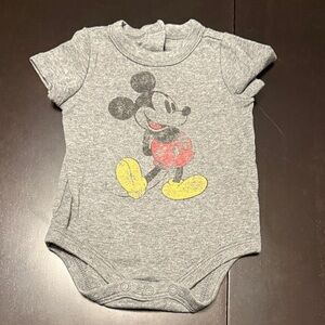 Disney Gray Bodysuit with Mickey Mouse Print